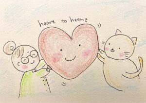 カウンセリング 心の整理 ハート 優しい手描きイラスト イーシュの耳
