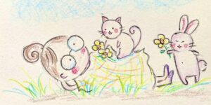 安心して力を抜く心のイメージ イラスト