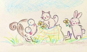 安心して力を抜く心のイメージ イラスト